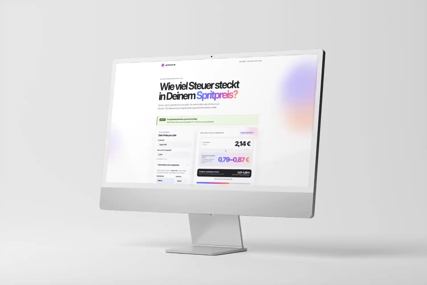Webdesign Referenz Spritsteuer
