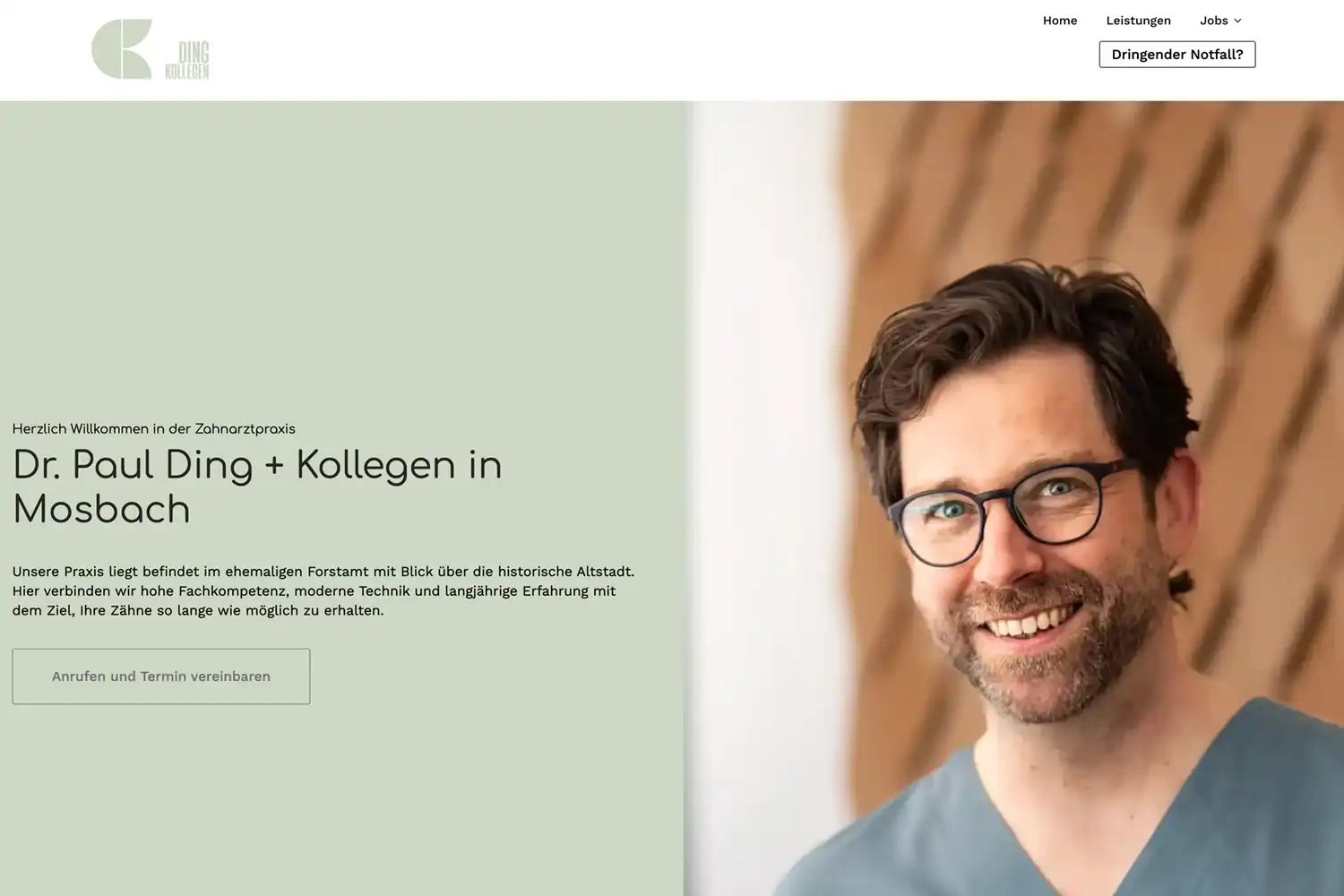 Dr. Ding Praxis Mosbach Website