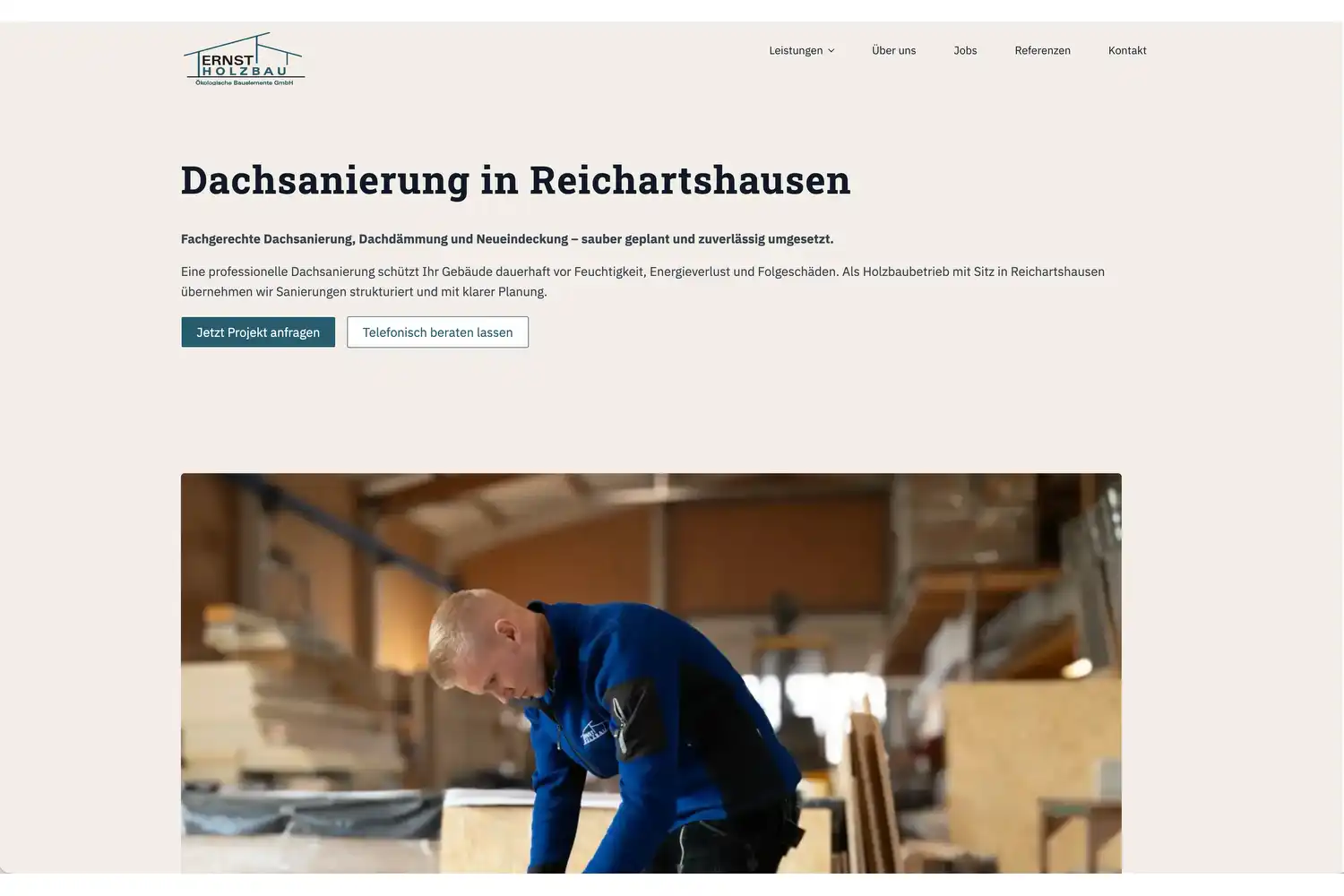 Holzbau Ernst Webdesign