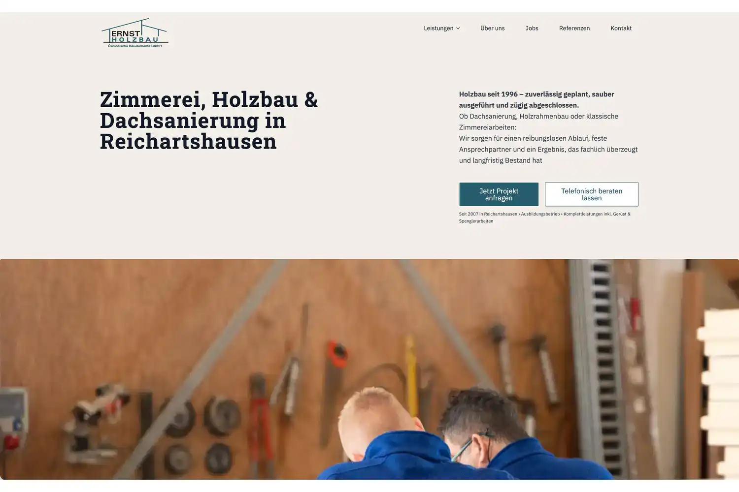 Holzbau Ernst Website